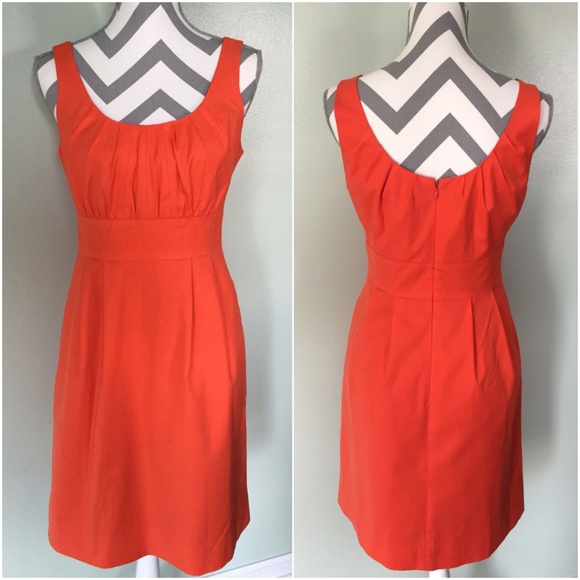 J. Crew Dresses & Skirts - New J CREW Orange Sleeveless Scoop Neck Dress New
